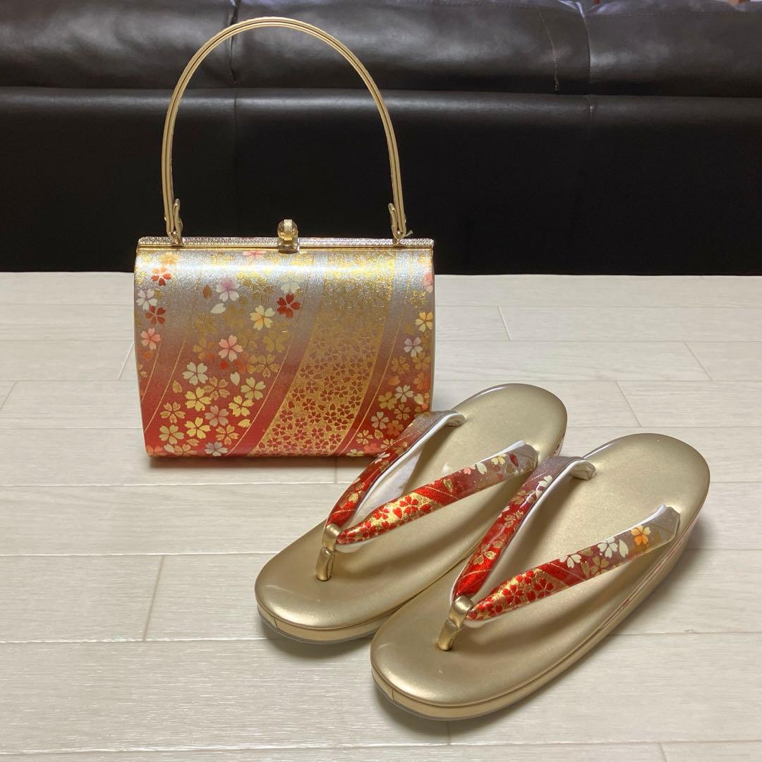 《未使用》草履バッグセット　成人式　日本製　24センチ