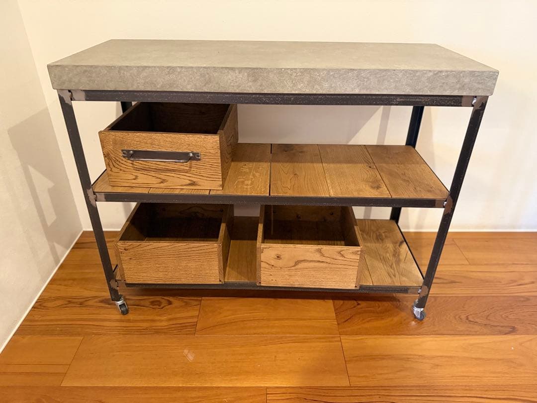 ※値下げ※【展示品】インダストリアルスタイルのラック　キッチンワゴン