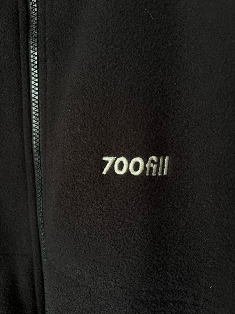 極美品 700fillリバーシブル フリース ベスト ブラック