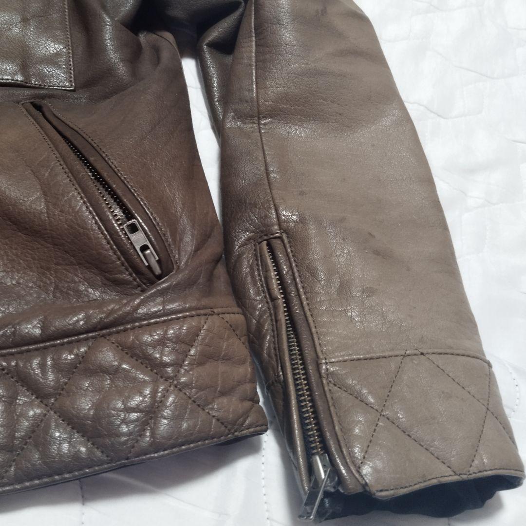 A.J.S 英国ライダースジャケット レザージャケットブラウン イギリス 茶色