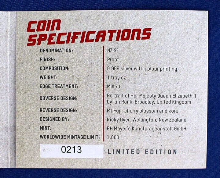 ngc 2020 ニュージーランド 東京オリンピック 1オンス　銀貨 1000枚