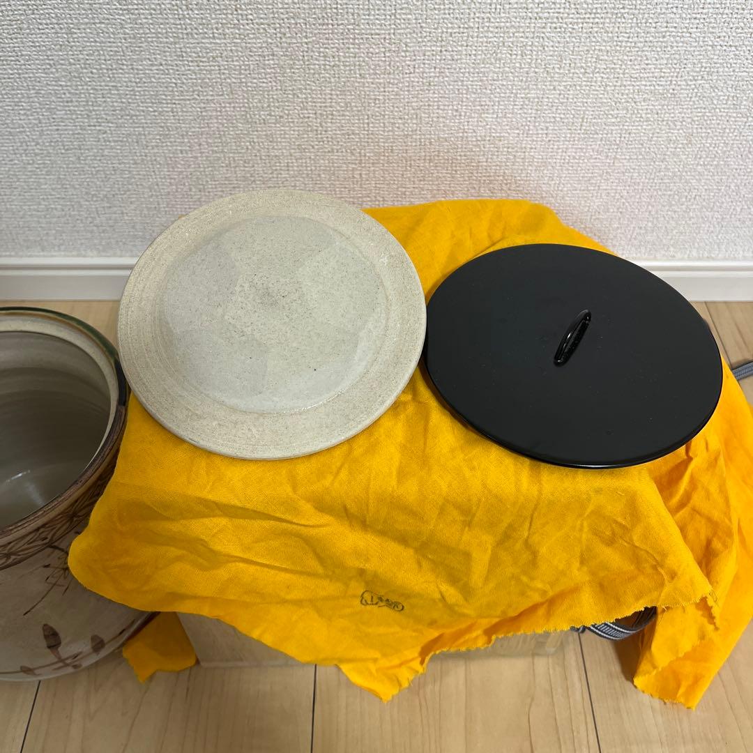 送料込 茶道具 水指 美濃焼 織部 松本鉄山 共箱入り