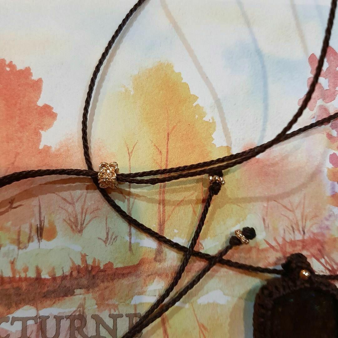 バイキンマン様　アンモライト　マクラメ　ネックレス　ペンダント