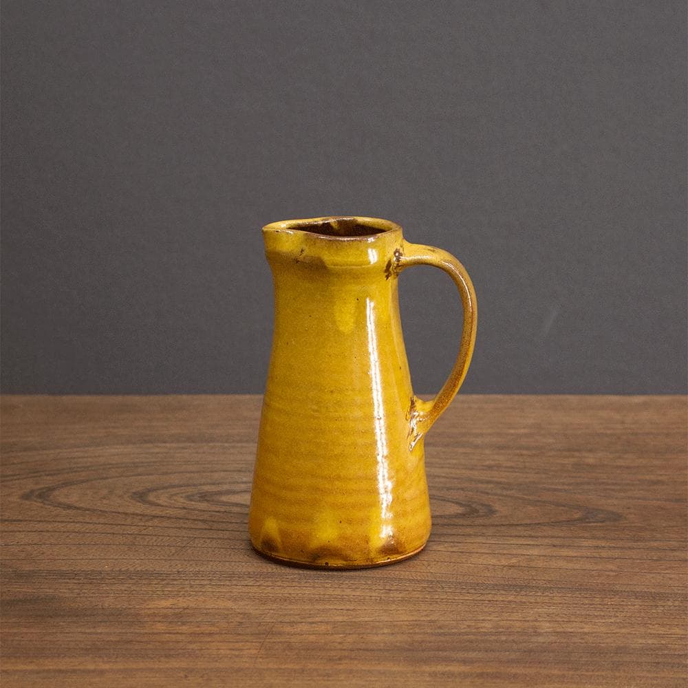 布志名焼 ピッチャー 高さ14.9cm 民芸 昭和レトロ （黄7）