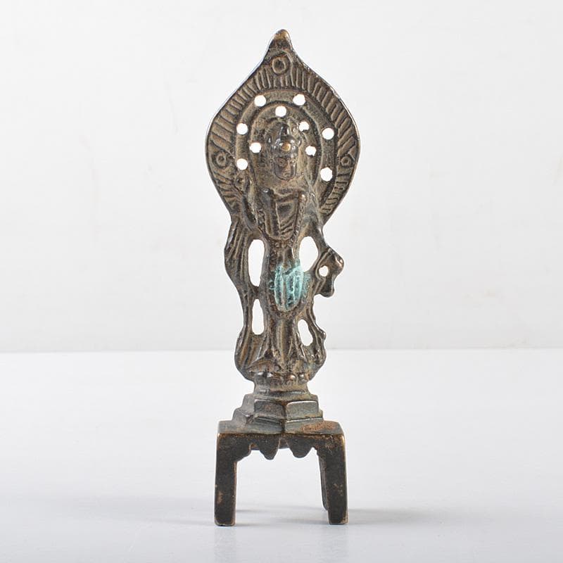 仏教美術　古銅　観音菩薩像　仏像　置物　V　R5244