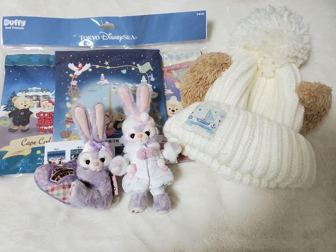 ステラルーぬいば＆ぬいスト ダッフィーニット帽 ダッフィーフレンズ巾着