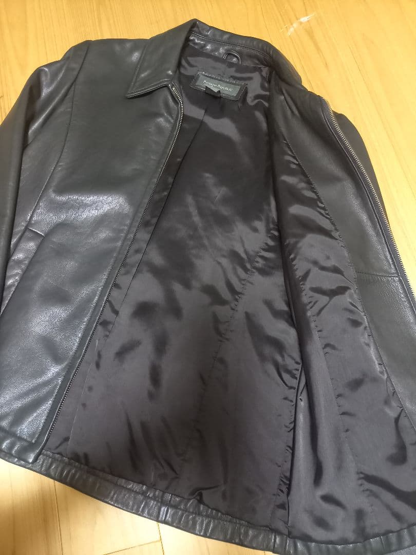 ブラックレザーシングルジャケット