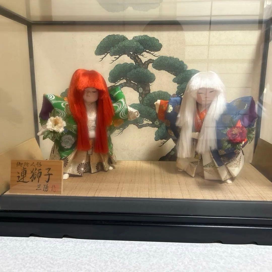 連獅子 日本人形 三陽作