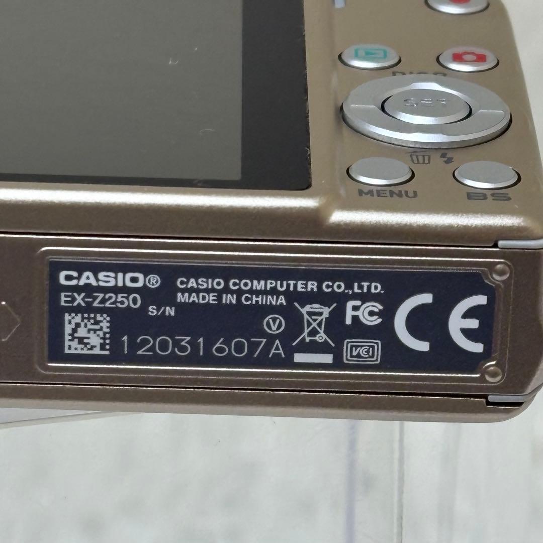 CASIO カメラ　EX-Z250 充電器　説明書　ゴールド コンデジ　動作品