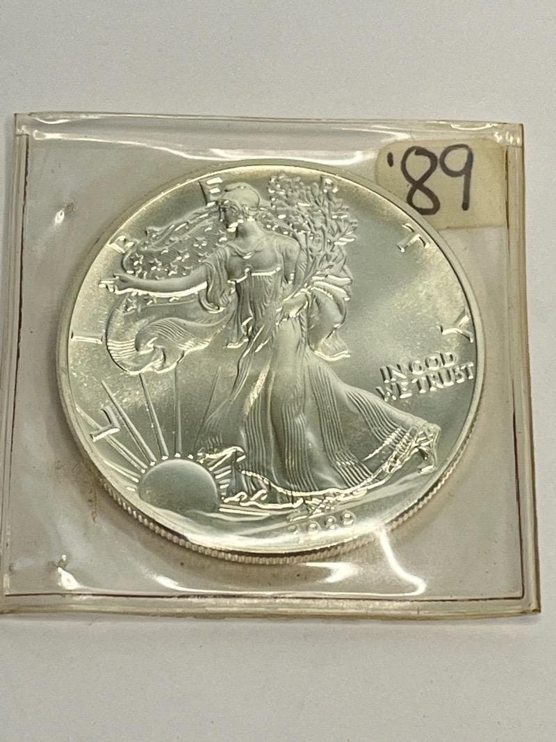 1989年「イーグル•ウォーキングリバティ」純銀1オンス銀貨