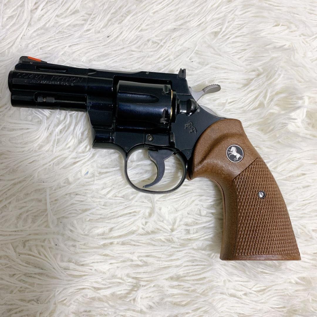 美品 コクサイ ニューコルトコンバットパイソン 3インチ MHWウッディグリップ