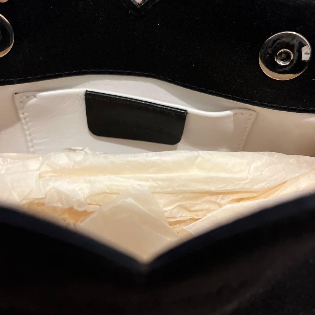 BVLGARI ブルガリ　ブラック サテン パーティーバッグ