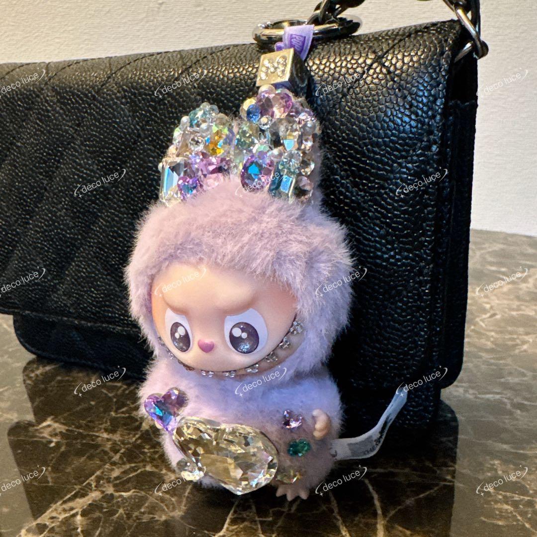 PIN FOR LOVE M スワロフスキー　ラブブ　イニシャル　ミニラブブ