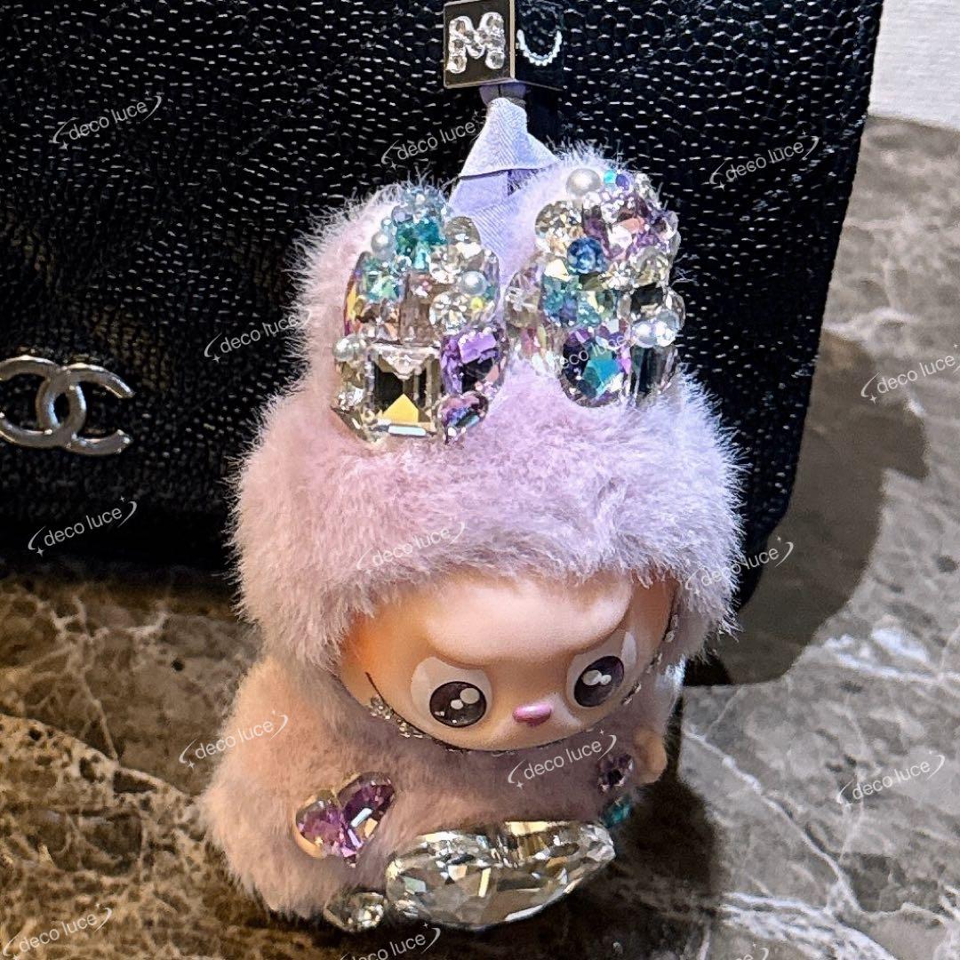 PIN FOR LOVE M スワロフスキー　ラブブ　イニシャル　ミニラブブ