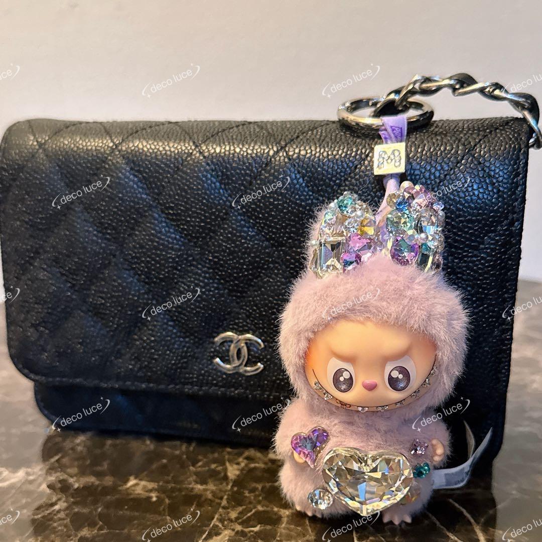 PIN FOR LOVE M スワロフスキー　ラブブ　イニシャル　ミニラブブ