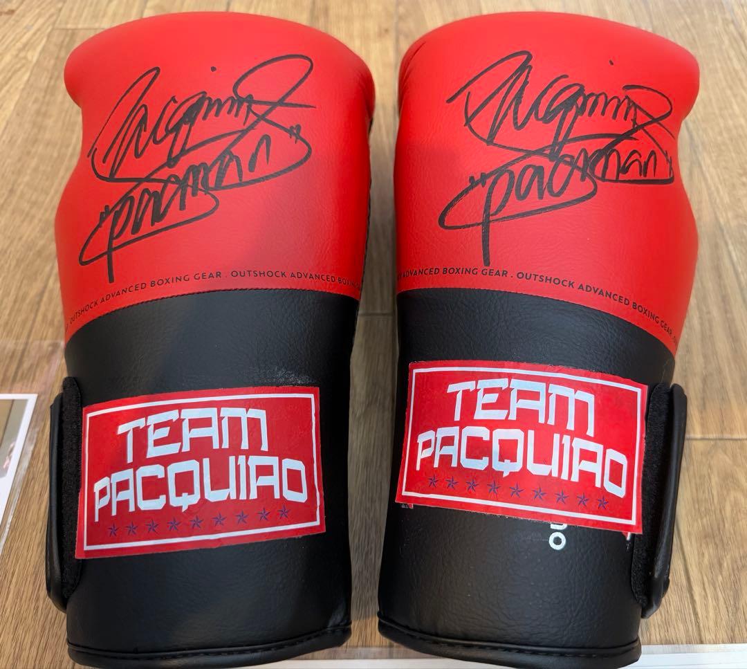 マニー・パッキャオ　直筆サイン入りボクシンググローブ左右セット　Pacquiao