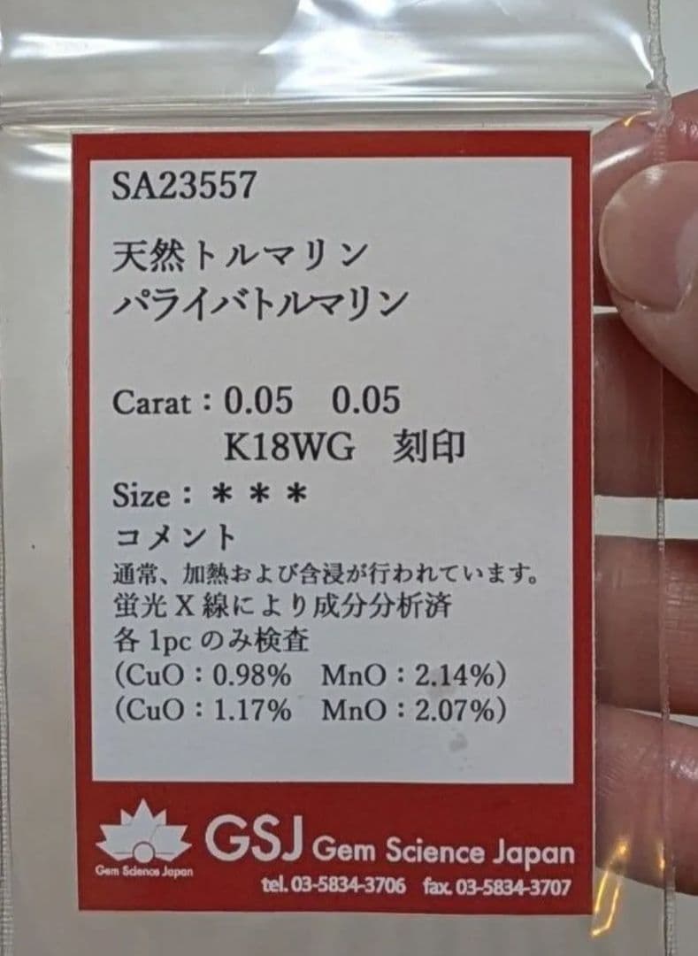 み*ば様 K18WG パライバトルマリン 0.10ct ピアス