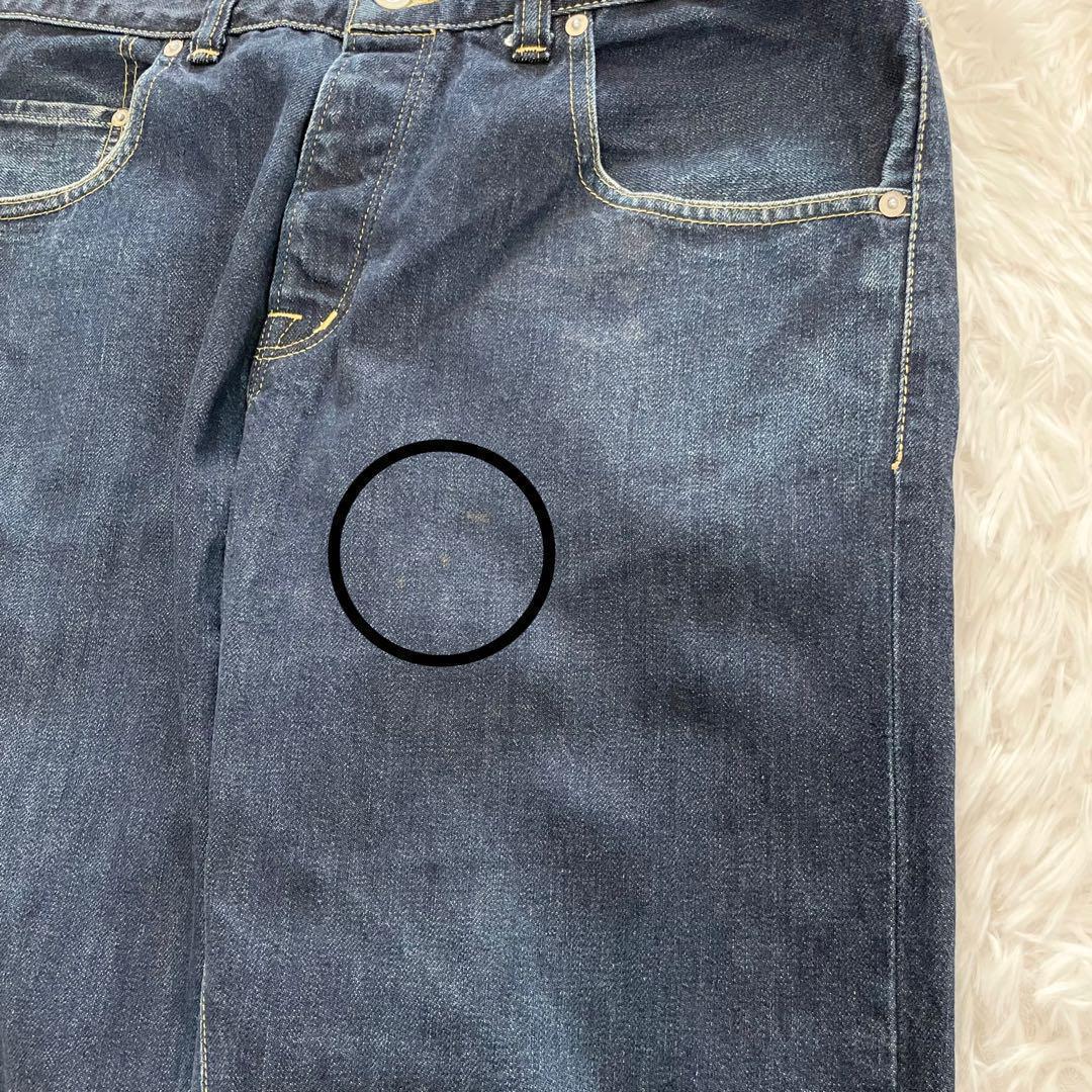 ガンリュウ　サルエルパンツ・デニム・ジーンズ・12AW・製品洗い加工・3連ベルト