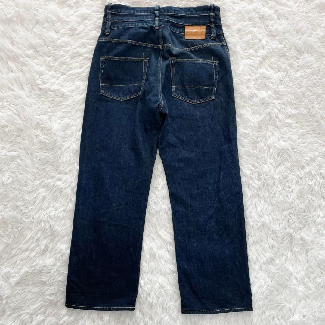 ガンリュウ　サルエルパンツ・デニム・ジーンズ・12AW・製品洗い加工・3連ベルト