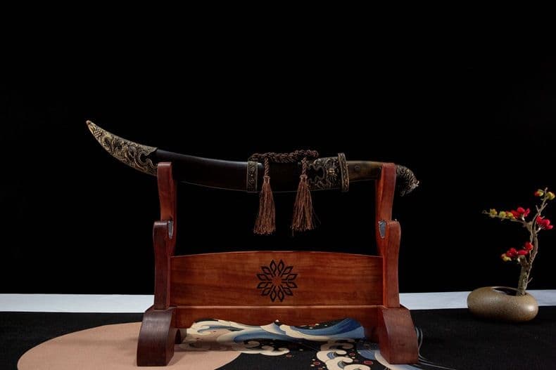 モンゴル刀 短刀 古兵器 武具　刀装具 護身工具 手鍛造打 鋼刀 冷兵器 装飾用