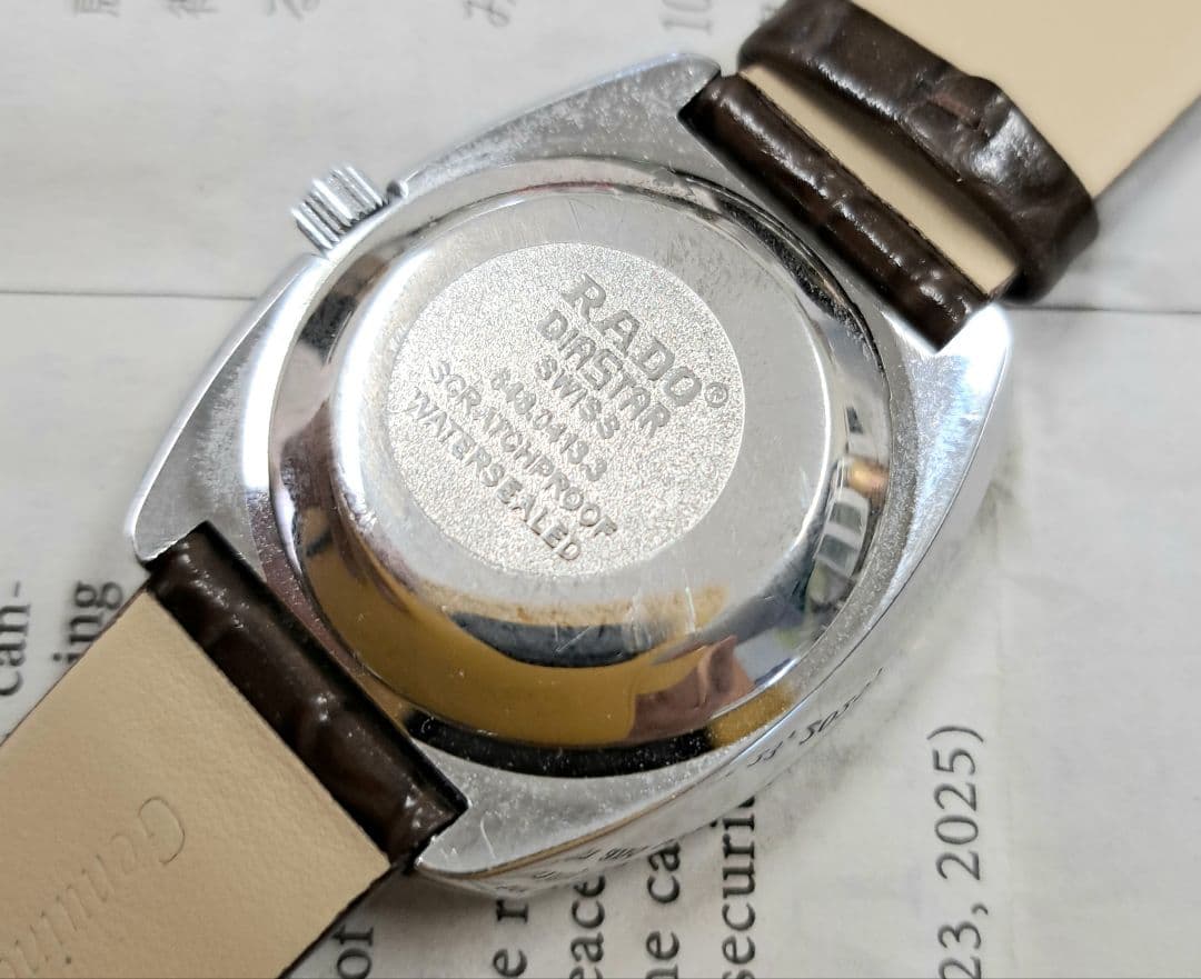 美品 RADO 自動巻き 腕時計 ゴールド 未使用純正ベルト付き