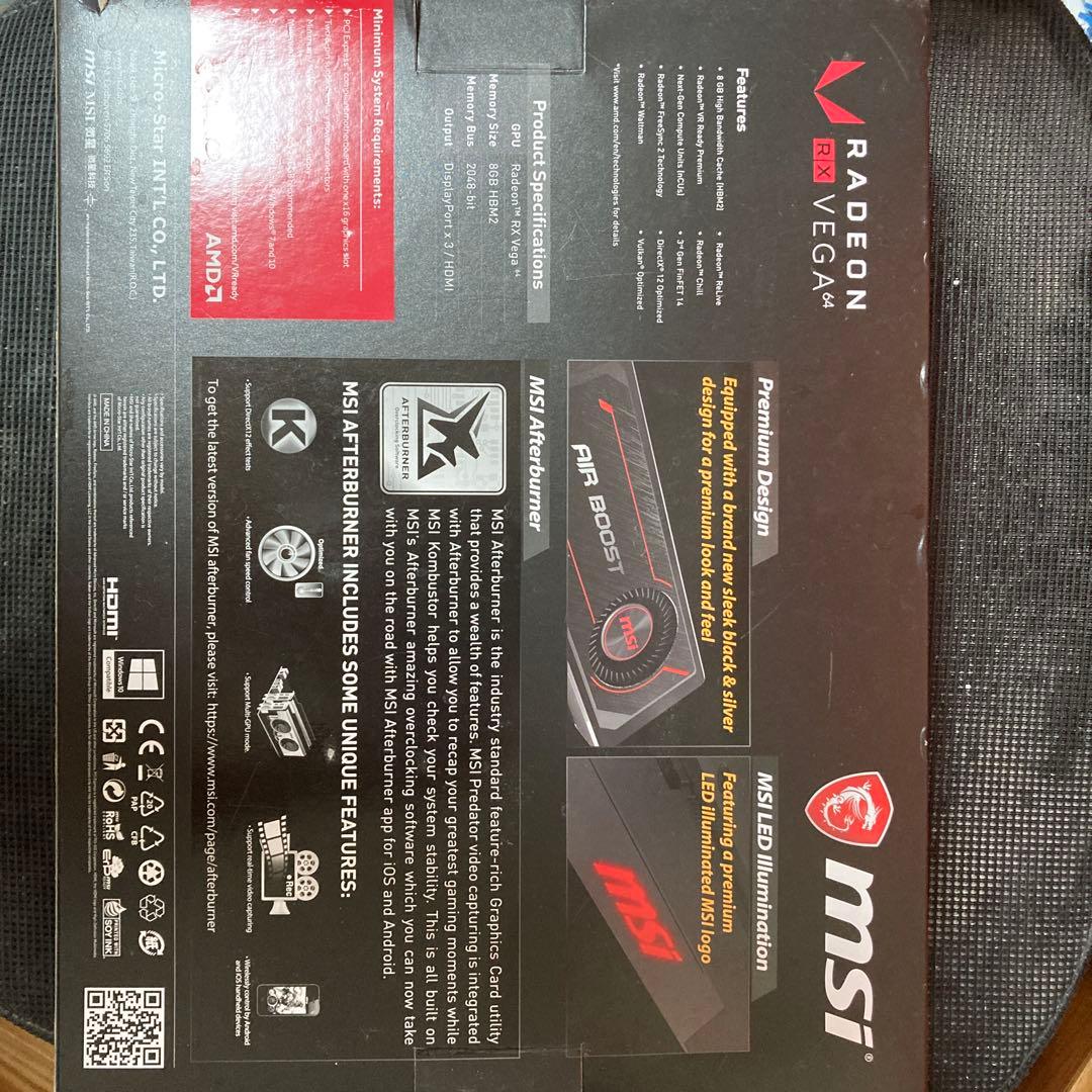 グラフィックボード・グラボ・ビデオカード MSI Radeon RX Vega 64 8GB HBM2
