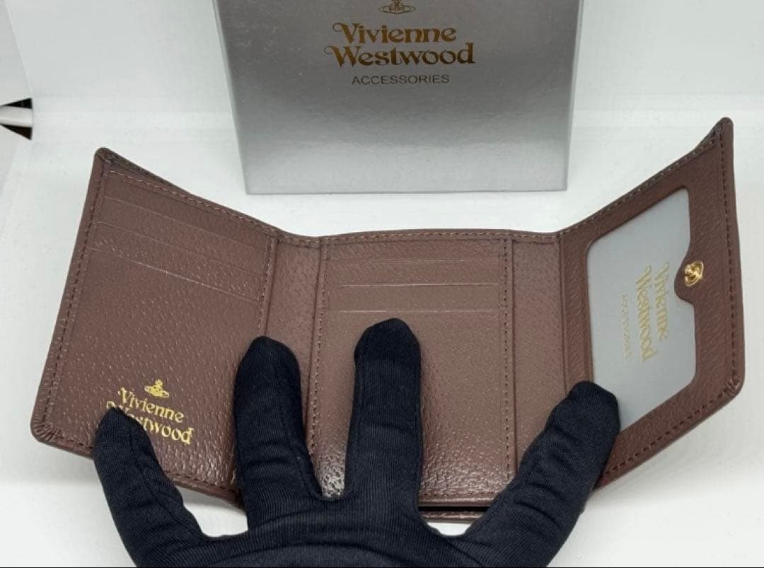 【新品未使用】Vivienne Westwood ブラウン 三つ折り財布