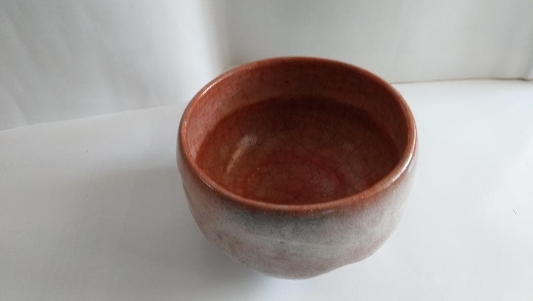 赤茶碗 加藤竹宝 茶道具  抹茶碗 茶碗 共箱 茶道具 美品 です。