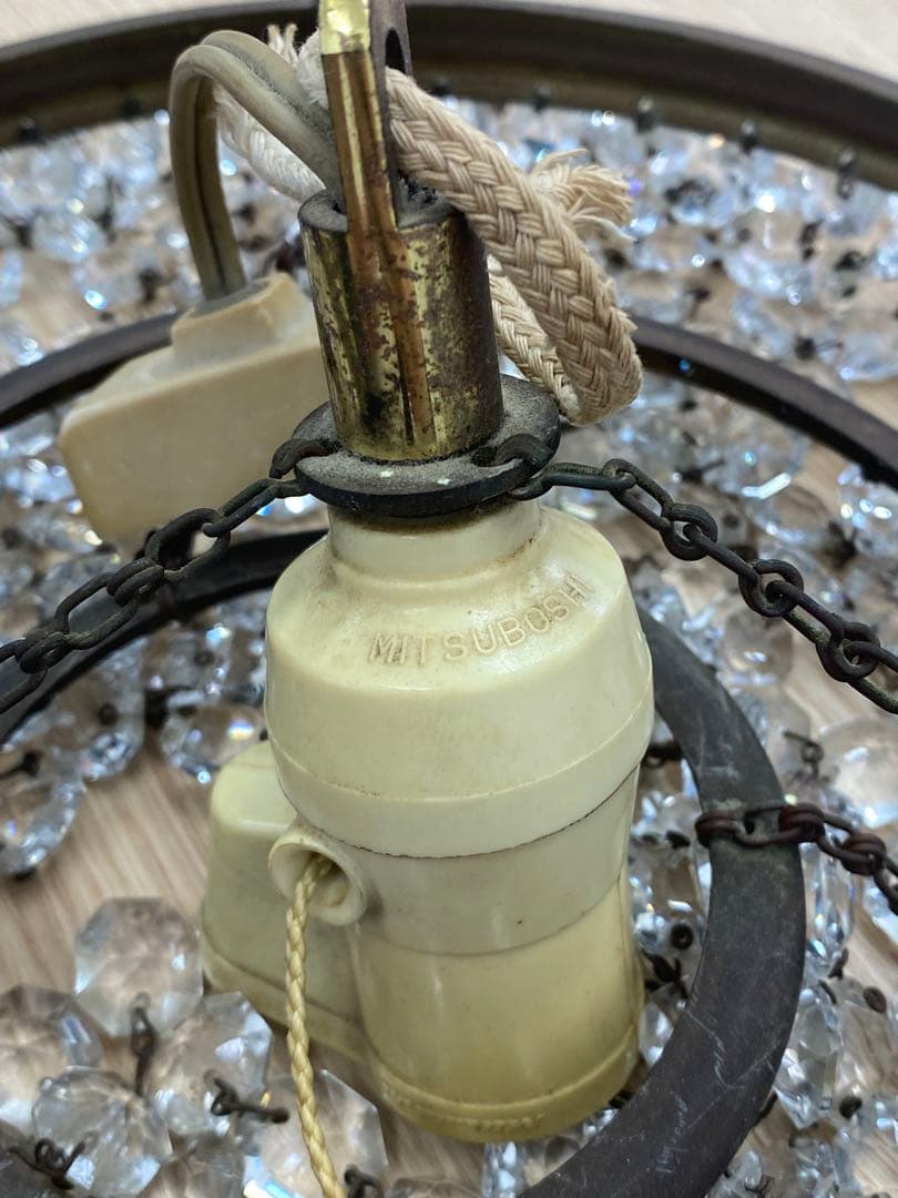 フランスアンティーク　クリスタルビーズ シャンデリア　天井照明