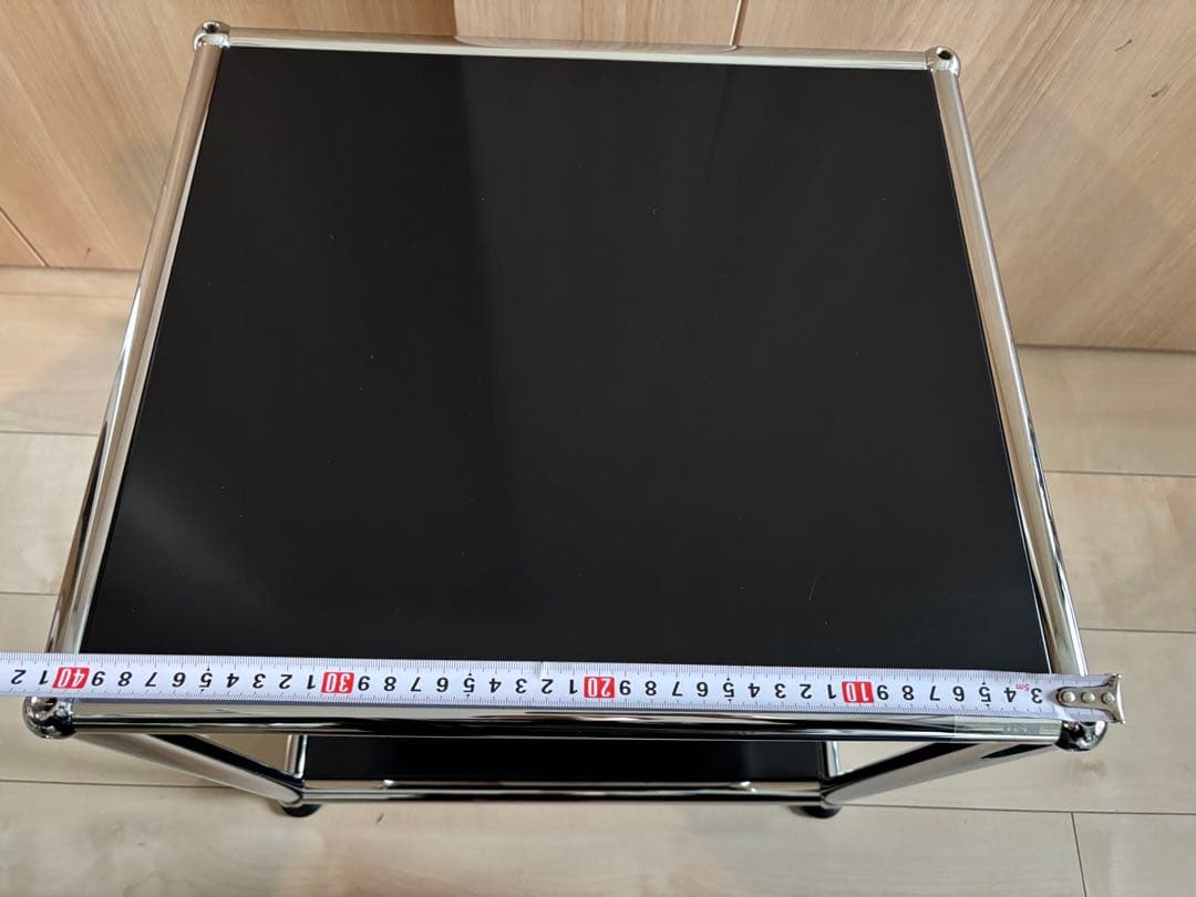 USMハラー　ローテーブル　ブラック　サイドテーブル　キャビネット　シェルフ