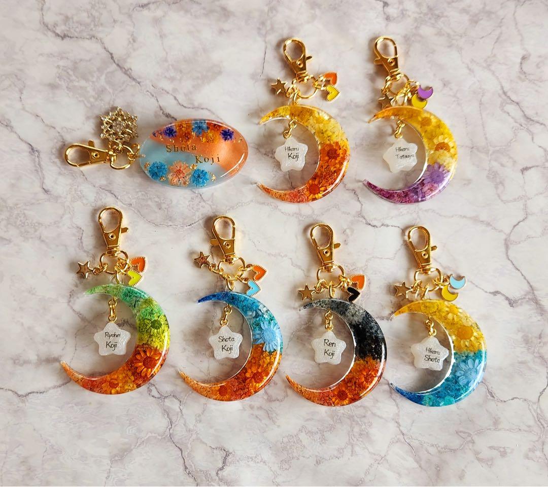 しょぴこじ　オーバルフラワーキーホルダー　７点