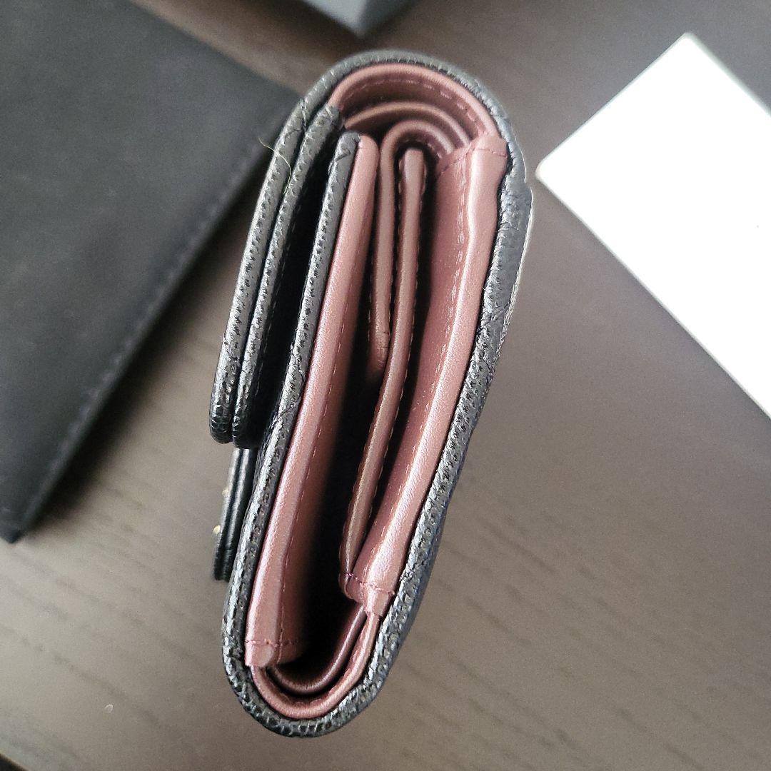 ちよ☆様　シャネル マトラッセ 三つ折り AP0229B キャビアスキン