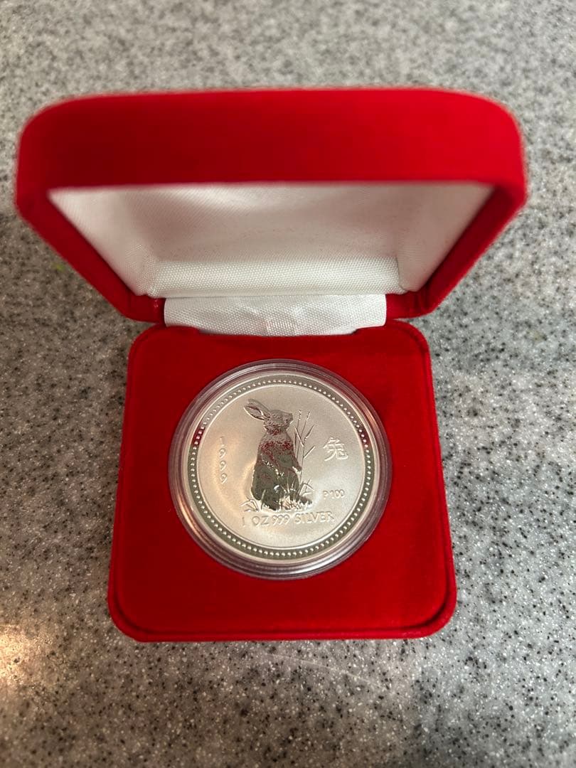 1999年 オーストラリア 干支 ウサギ 1オンス 銀メダル　純銀 シリーズ1