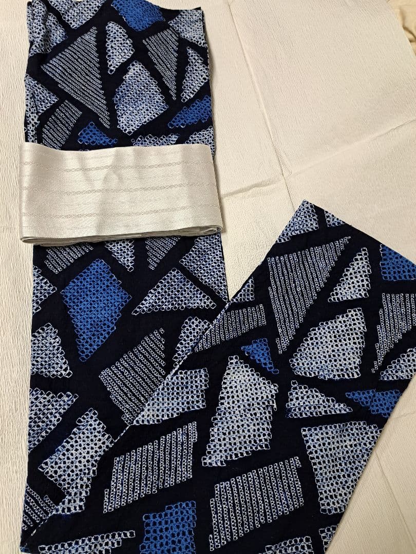 絞り浴衣 有松絞り 石畳