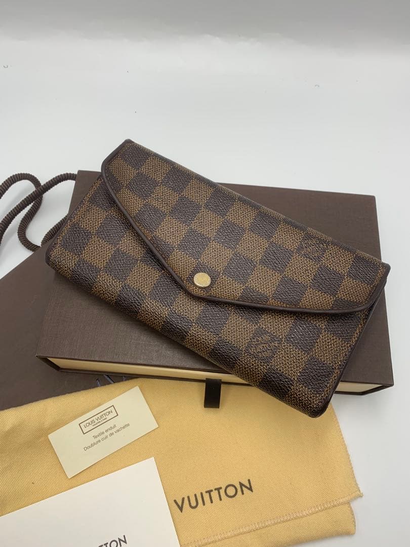 ✨ルイヴィトン✨ポルトフォイユ　サラ　ダミエ　カード16枚　長財布 P55