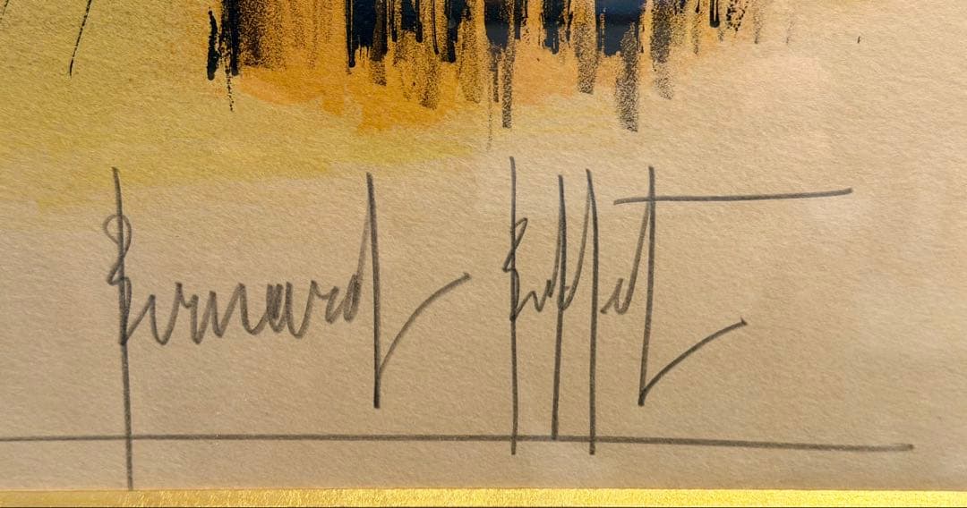 ベルナール・ビュッフェ サイン入り 限定版画 32/125 額装