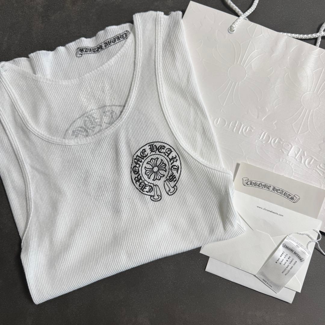 美品 クロムハーツ タンクトップ ホワイト Sサイズ ChromeHearts