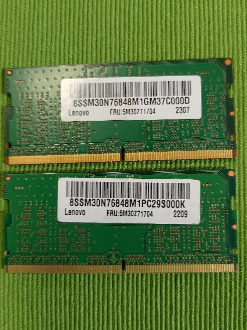 Lenovo 8GB DDR5 メモリー 4800MHz 2枚セット16GB