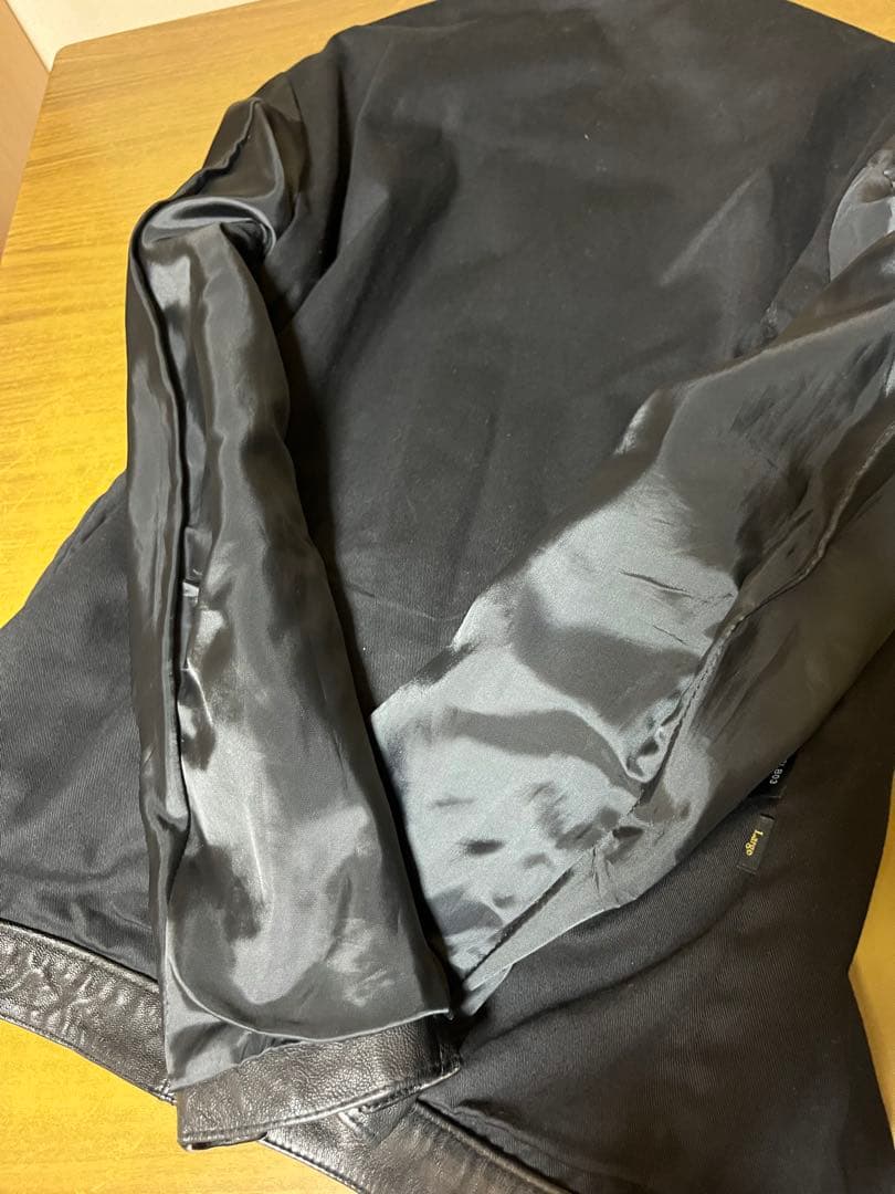 ヒステリックグラマー セミダブルレザーライダースジャケット 黒 L 検ルイスレザ