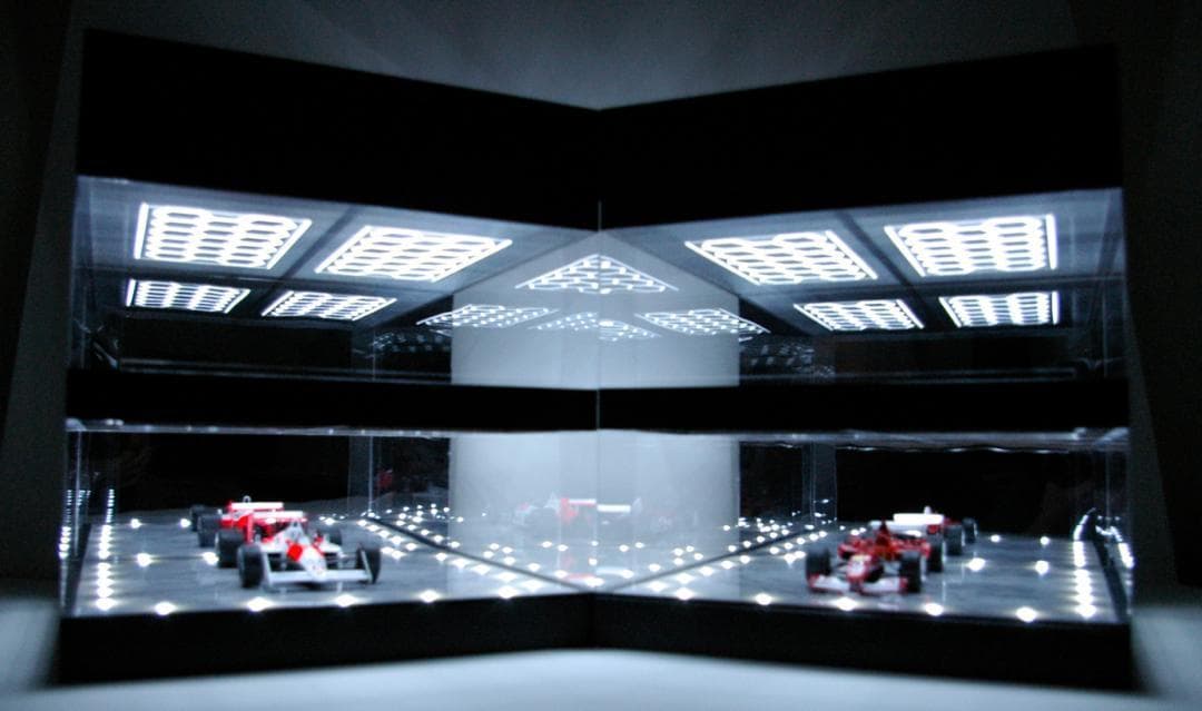 Noel・ハニカム照明/黒基調・2層式ディスプレーBOX・ネオジオラマ