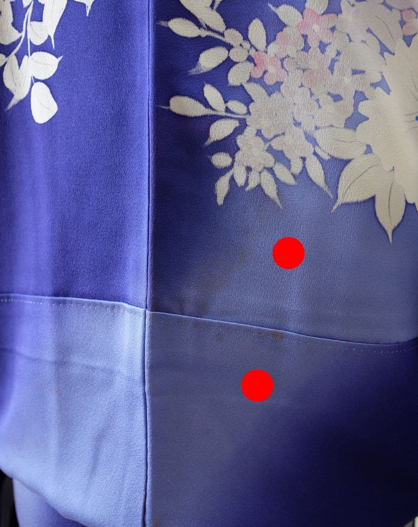 振袖フルセット　ブルーホワイト　牡丹柄　大人キレイ目コーデ