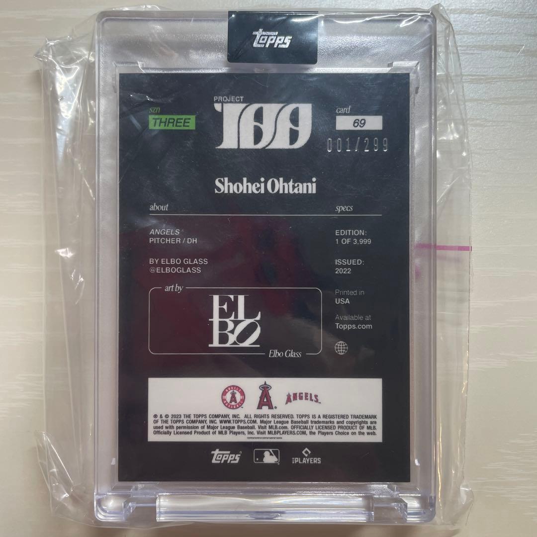 【299枚限定パラレル】大谷翔平　topps project100