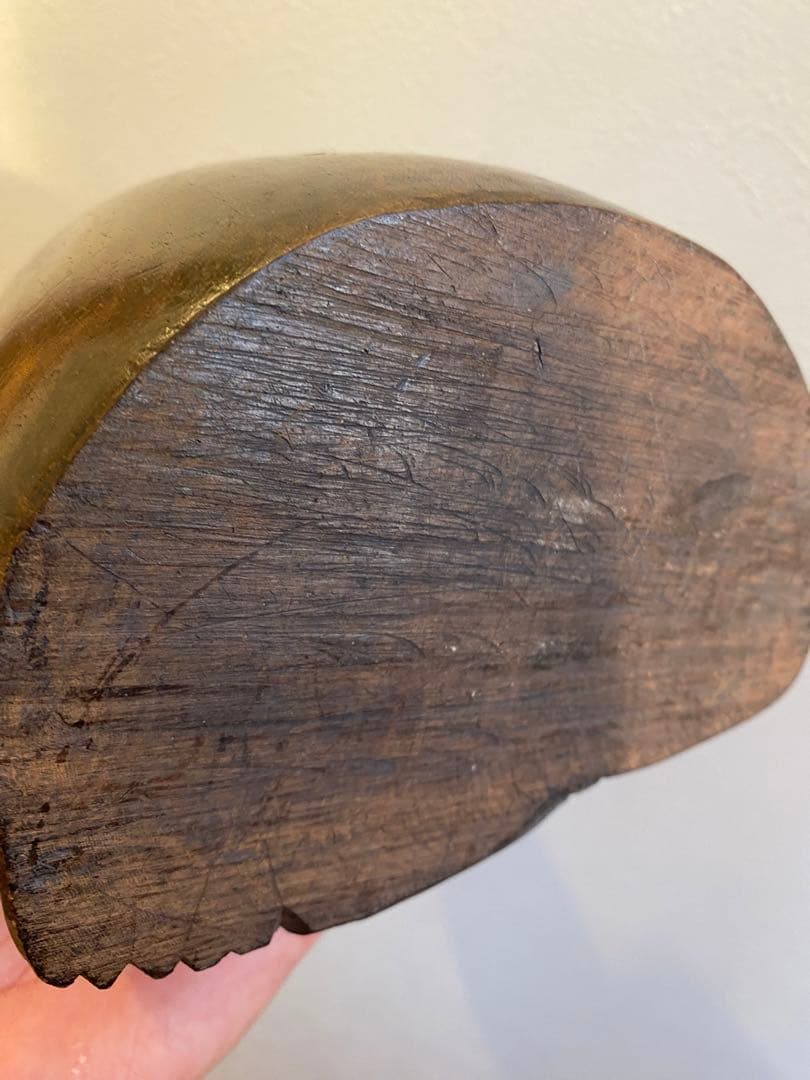 紫檀、黑檀彫刻布袋座佛像、高さ22cm重さ1799g