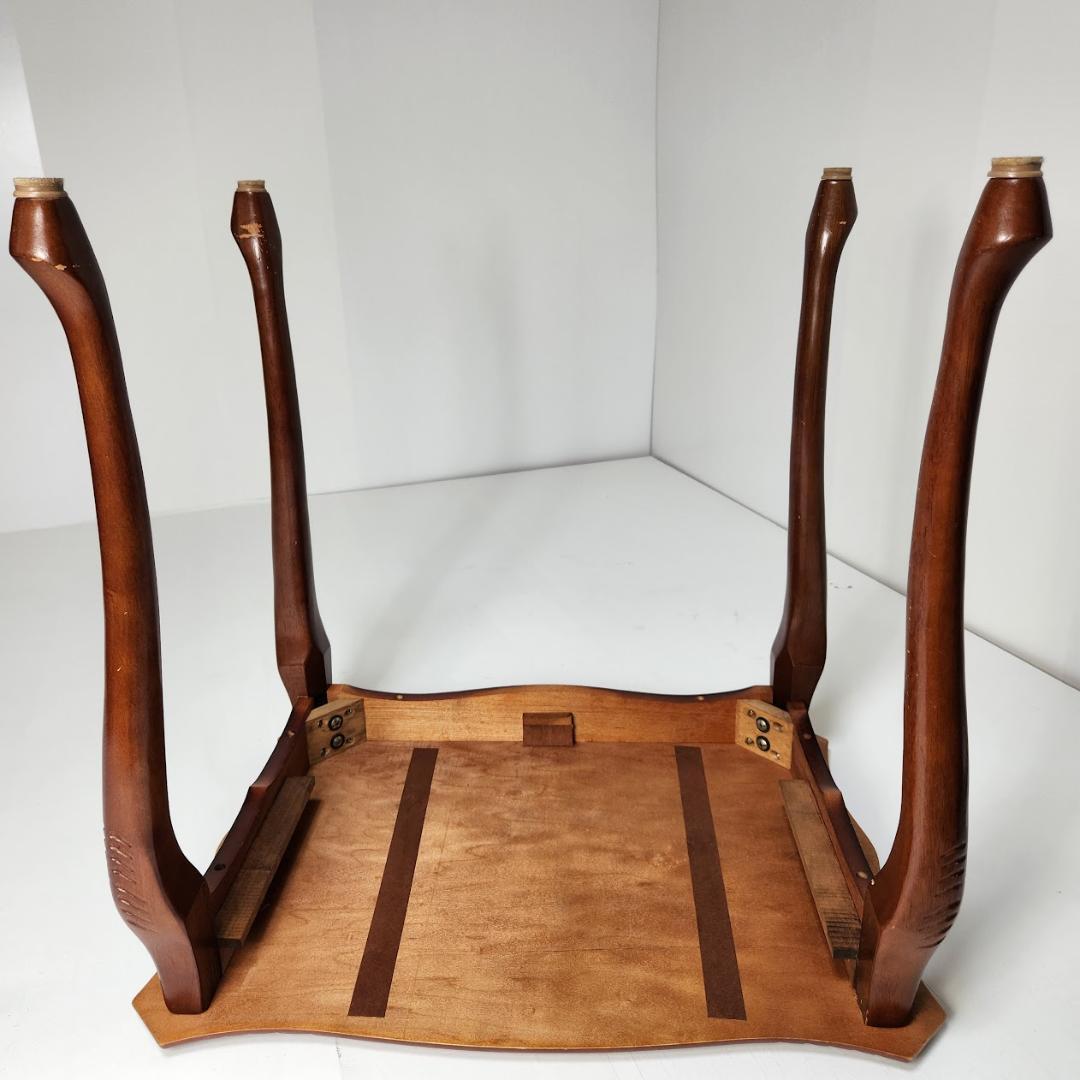 アンティーク調　サイドテーブル 木製　猫脚　コーヒーテーブル 幅56cm