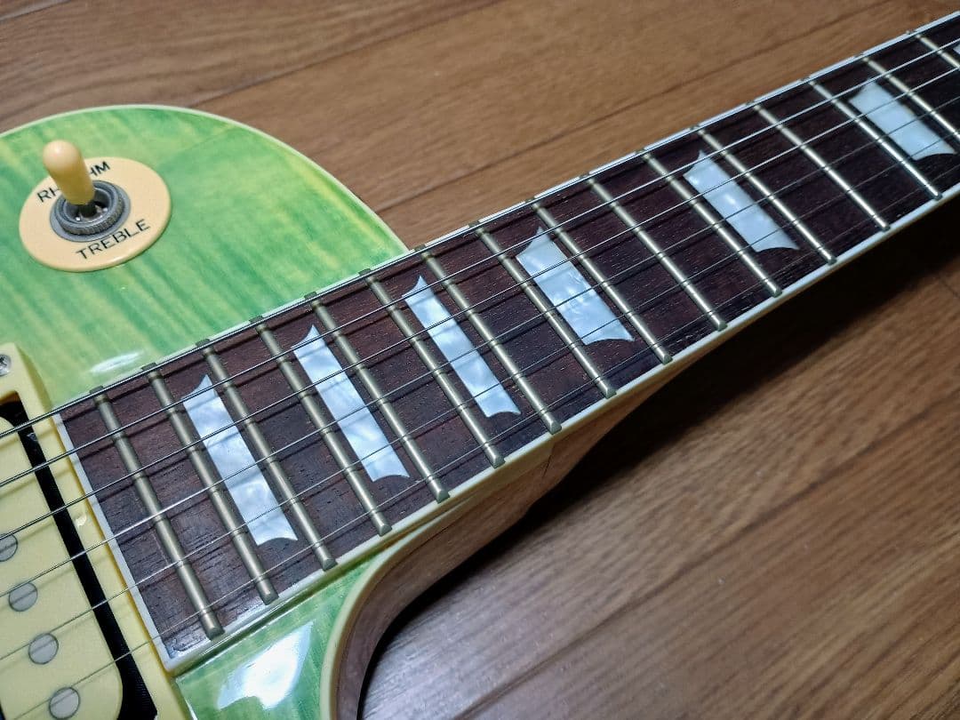 (訳あり) レスポールタイプ エレキギター グリーン