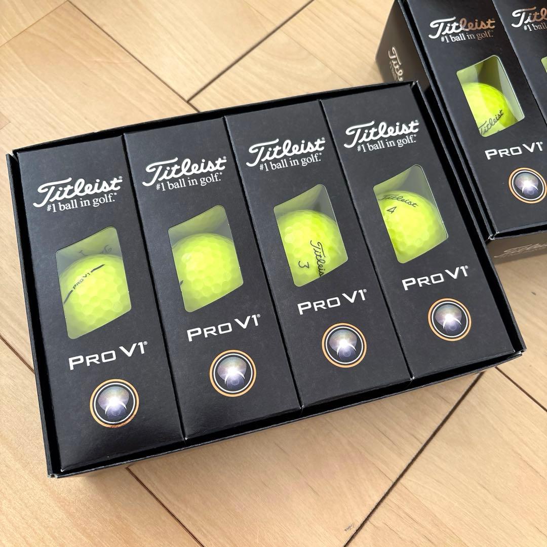 【最終価格】タイトリスト PRO V1 ローナンバー 黄色 2ダース 箱入