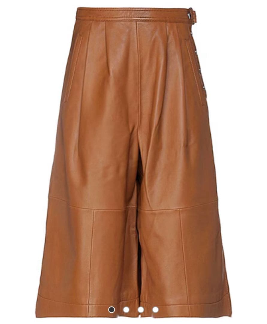 美品✨ COACH コーチ ラムレザー ガウチョパンツ ワイドパンツ