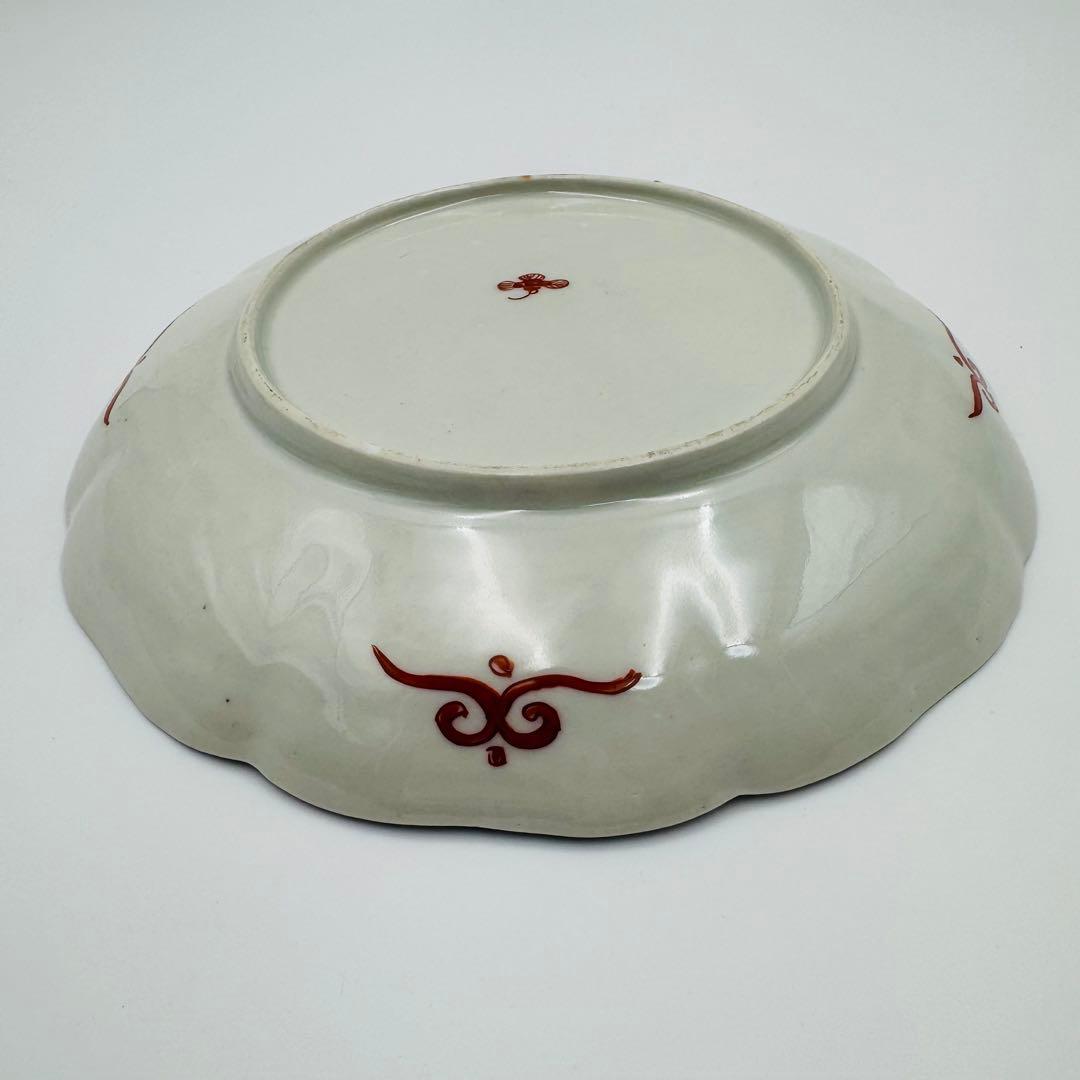 【時代　伊万里焼　滝に鯉　絵付皿　五客】骨董　アンティーク　インテリア