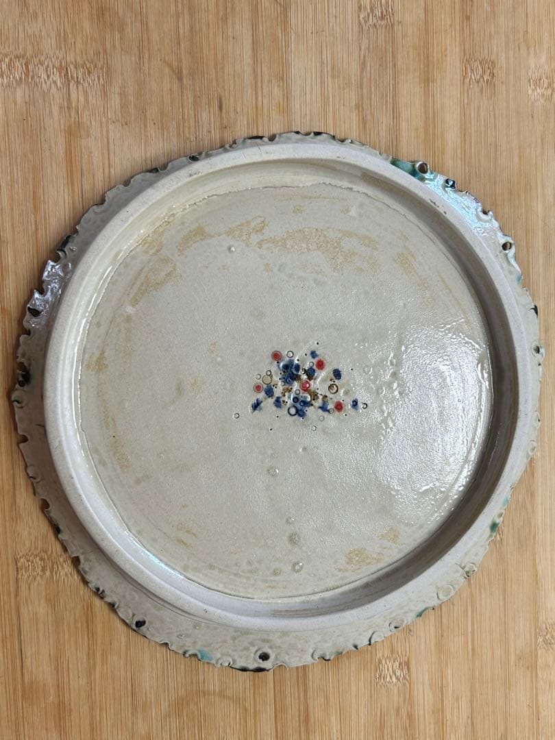 山上學　30㎝皿　螢窯　【希少】