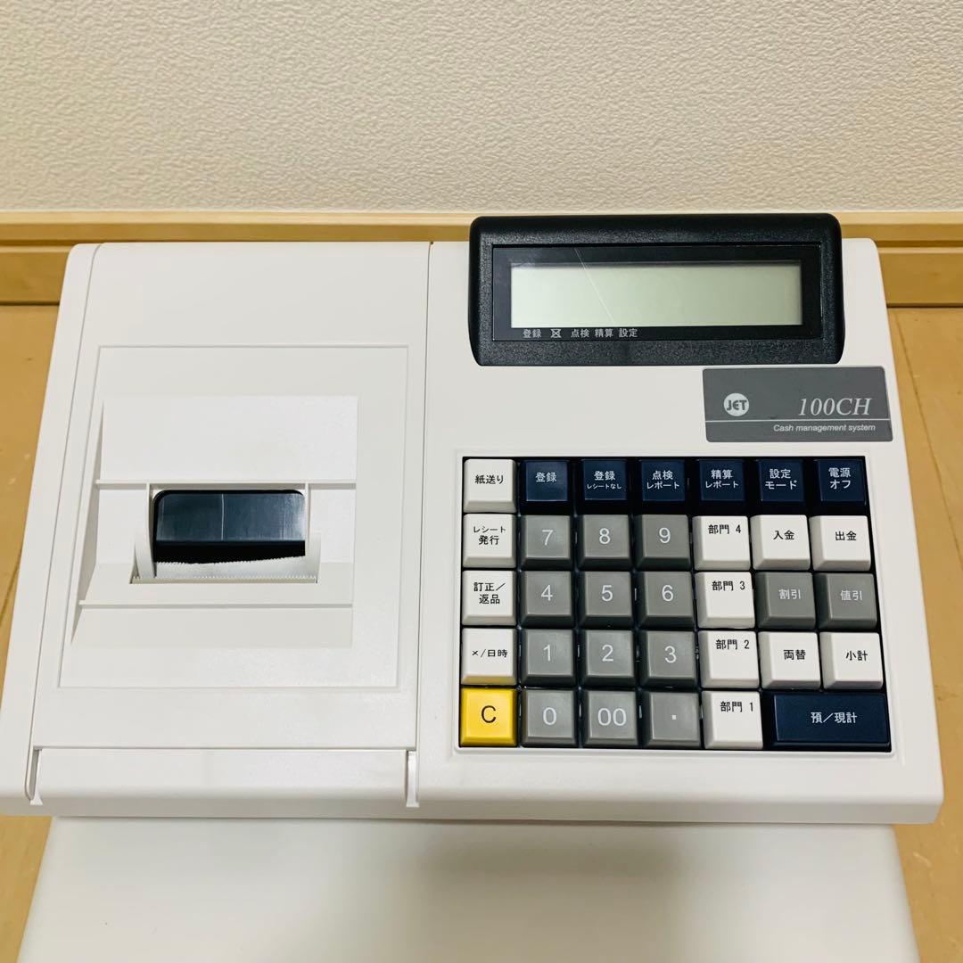 【未使用級】CLOVER クローバー JET-100CHR 鍵付　ロール紙付